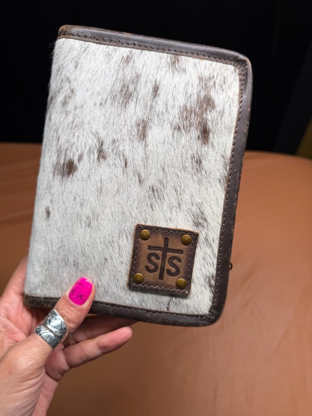 STS Ranchwear Hair-On Hide Zip Wallet - Cowhide Magnetic Wallet